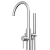 Remplisseur de baignoire en chrome poli Swan Spout Gliter