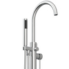 Remplisseur de baignoire en chrome poli Swan Spout Gliter